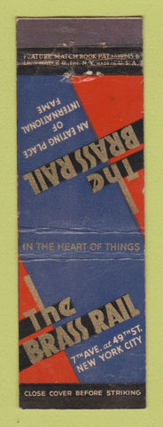 Matchbook Cover - The Brass Rail New York City feature WEAR