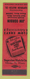 Matchbook Cover - Superior Match Jim Corbin East Detroit mI