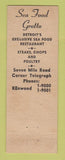Matchbook Cover - Sea Food Grotto Detroit MI lobster