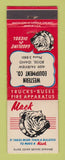 Matchbook Cover - Mack Trucks Western Equipment Boise ID
