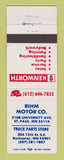 Matchbook Cover - Rihm Motors Kenworth Semi Trucks Rochester St Paul MN