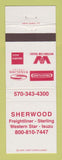 Matchbook Cover - Sherwood Semi Trucks Freightliner Izuzu Western Star