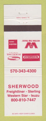Matchbook Cover - Sherwood Semi Trucks Freightliner Izuzu Western Star