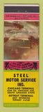 Matchbook Cover - Steel Motor Service Detroit MI Chicago IL