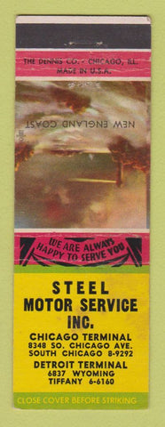 Matchbook Cover - Steel Motor Service Detroit MI Chicago IL