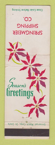 Matchbook Cover - Springmeier Shipping Christmas