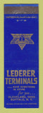 Matchbook Cover - Lederer Terminals Trucking Cleveland OH Buffalo NY