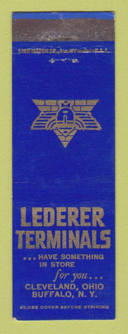 Matchbook Cover - Lederer Terminals Trucking Cleveland OH Buffalo NY