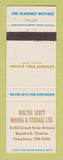 Matchbook Cover - Walter Scott Moving United Van Lines Trucking Brantford ON