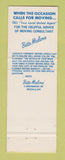 Matchbook Cover - Walter Scott Moving United Van Lines Trucking Brantford ON