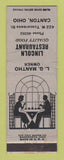 Matchbook Cover - Lincoln Restaurant Canton OH WEAR