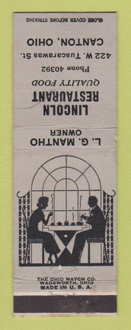 Matchbook Cover - Lincoln Restaurant Canton OH WEAR