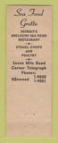 Matchbook Cover - Sea Food Grotto Detroit MI lobster