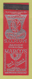 Matchbook Cover - Marco's Chop House Detroit MI