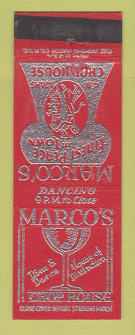 Matchbook Cover - Marco's Chop House Detroit MI