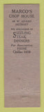 Matchbook Cover - Marco's Chop House Detroit MI
