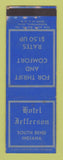 Matchbook Cover - Hotel Jefferson South Bend IN WEAR
