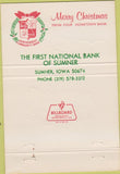 Matchbook Cover - First National Bank of Sumner IA 40 Strike