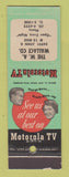 Matchbook Cover - Motorola TV WA Wallace Detroit MI
