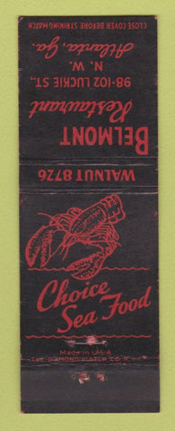 Matchbook Cover - Belmont Restaurant Atlanta GA