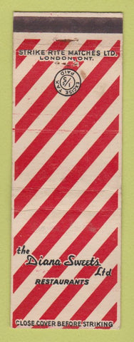Matchbook Cover - Diana Sweets Restaurants Toronto ON WEAR