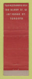 Matchbook Cover - Diana Sweets Restaurants Toronto ON WEAR