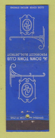 Matchbook Cover - The Down Town Club Detroit MI