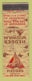 Matchbook Cover - Hedge's Wigwam Detroit MI WEAR