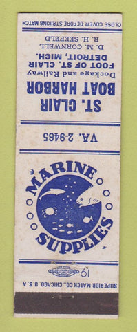 Matchbook Cover - St Clair Boat Harbor Detroit MI