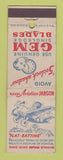 Matchbook Cover - Gem Razor Blades WWII Naval Aviation Jargon Flat Batting