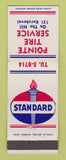 Matchbook Cover - Standard oil gas Pointe Tire Service Grosse Pointe Farms MI