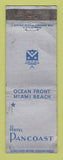 Matchbook Cover - Hotel Pancoast Miami Beach FL WEAR