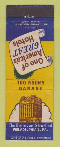 Matchbook Cover - Bellevue Stratford Hotel Philadelphia PA