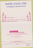 Matchbook Cover - United States Steel Pittsburgh PA christmas 40 Strike