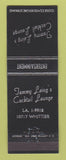 Matchbook Cover - Tommy Laing's Cocktail Lounge Detroit MI