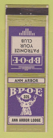 Matchbook Cover - Elks Lodge Ann Arbor MI