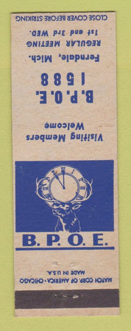Matchbook Cover - Elks Lodge Ferndale MI