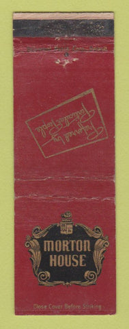 Matchbook Cover - Morton House Grand Rapids MI WORN
