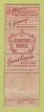 Matchbook Cover - Morton House Grand Rapids MI WORN