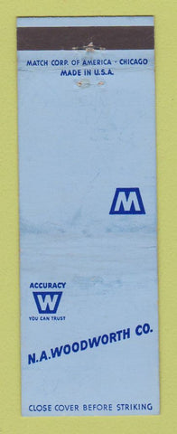 Matchbook Cover - NA Woodworth Gages Tools Detroit MI WEAR