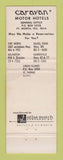 Matchbook Cover - Caravan Motor Hotels Fort Worth TX WEAR