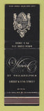 Matchbook Cover - The Warwick Hotel Philadelphia PA
