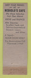 Matchbook Cover - Nebiolo's Cafe Melvindale MI WEAR