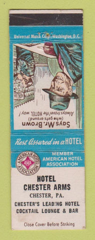 Matchbook Cover - Hotel Chester Arms Chester PA