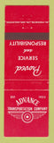 Matchbook Cover - Advance Transportation Trucking Chicago Milwaukee