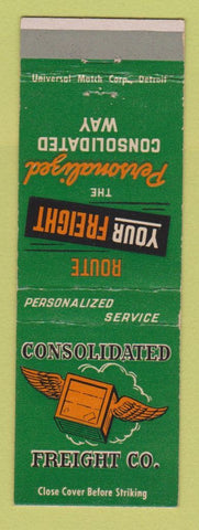 Matchbook Cover - Consolidated Freight Trucking MI Michigan