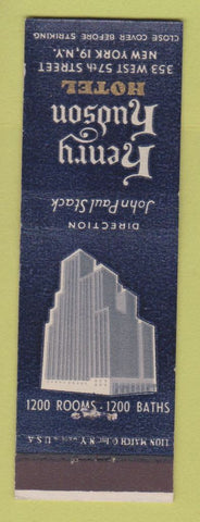 Matchbook Cover - Henry Hudson Hotel New York City