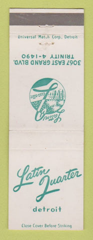 Matchbook Cover - Latin Quarter Detroit MI