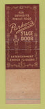 Matchbook Cover - Parker's Stage Door Detroit MI WEAR
