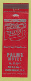 Matchbook Cover - Palms Hotel South Miami FL